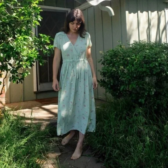 Christy Dawn The Dawn Midi Dress Pear Spray Large Cottagecore Feminine Boho - Picture 1 of 14